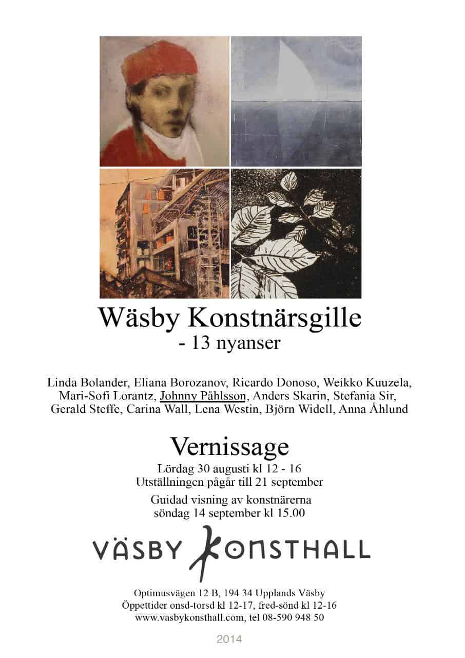 Läs mer om artikeln 2014-09-12–2014-09-21— Vernissage Väsby Konstnärsgille