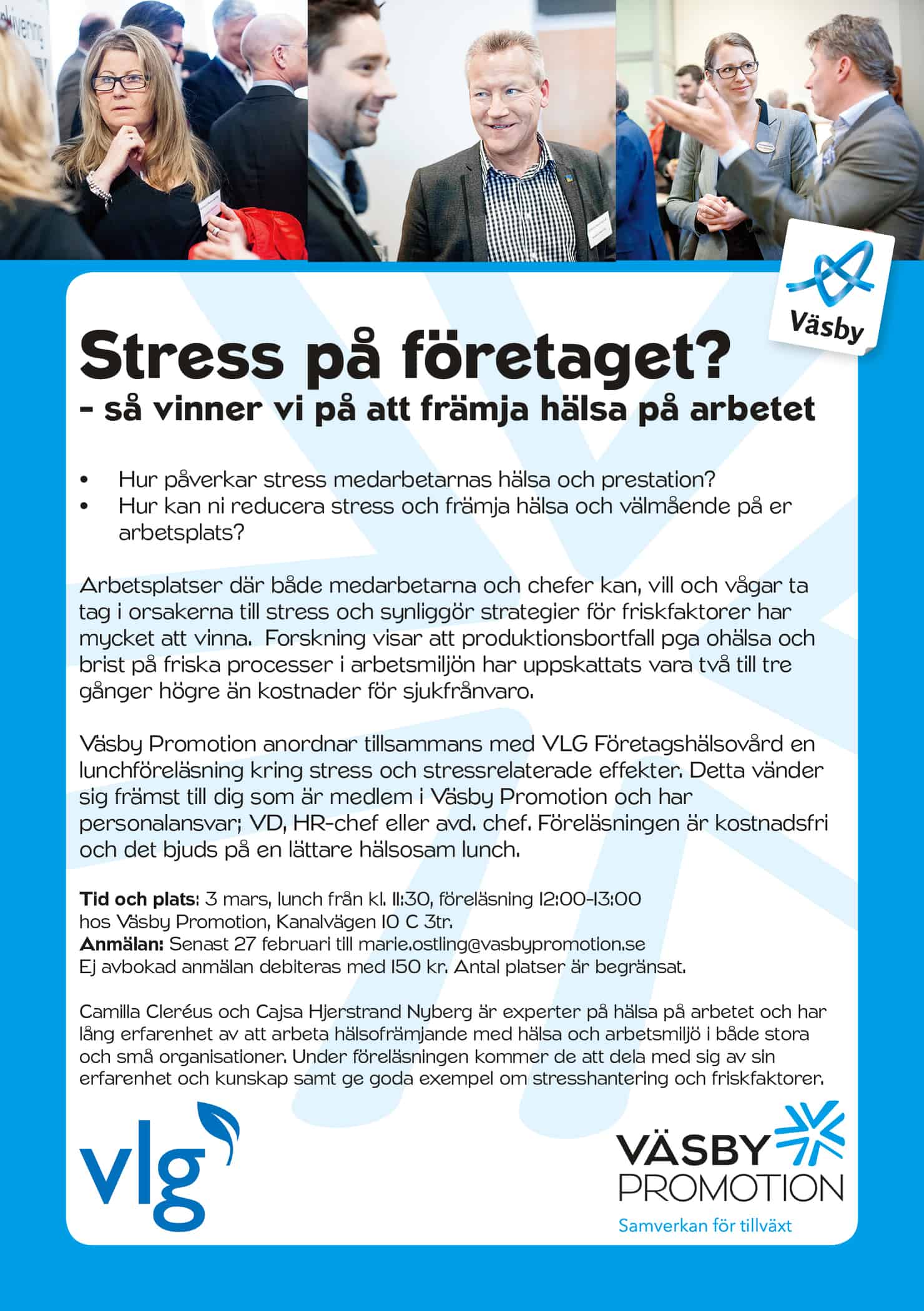 Läs mer om artikeln 2015-03-03 — Lunchföreläsning av VLG "Stresshantering"