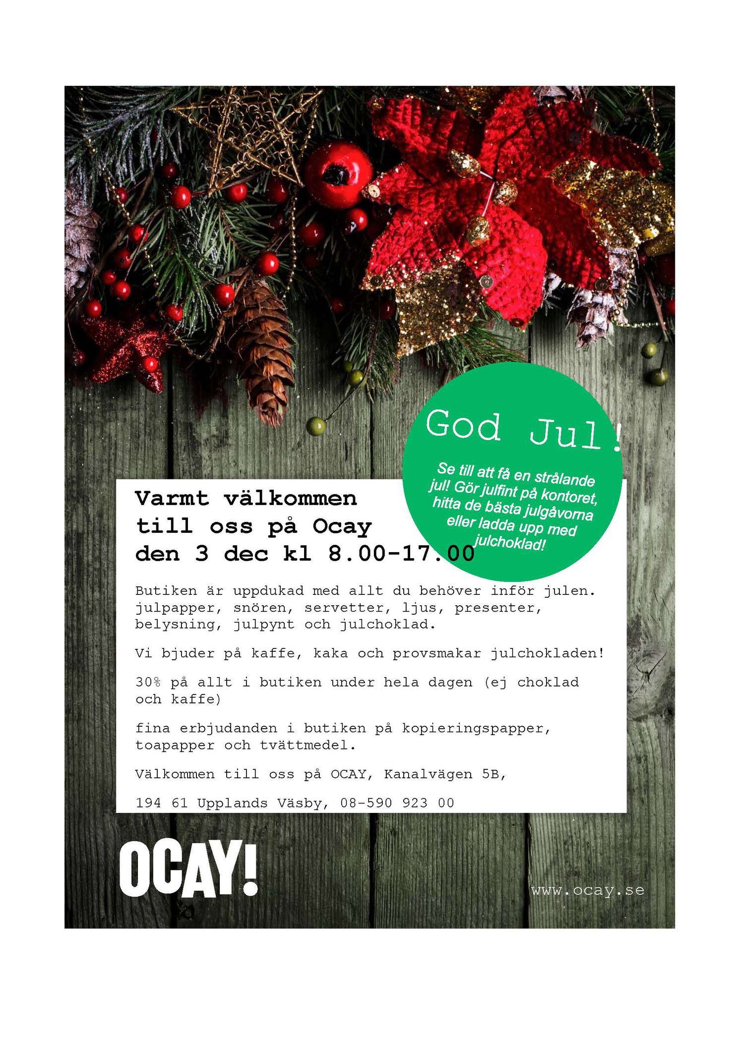 Läs mer om artikeln 2014-12-03 Välkommen till OCAY-dagen