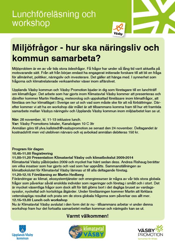 Läs mer om artikeln 2015-11-26 — Miljöfrågor – hur ska  näringsliv och kommun samarbeta?