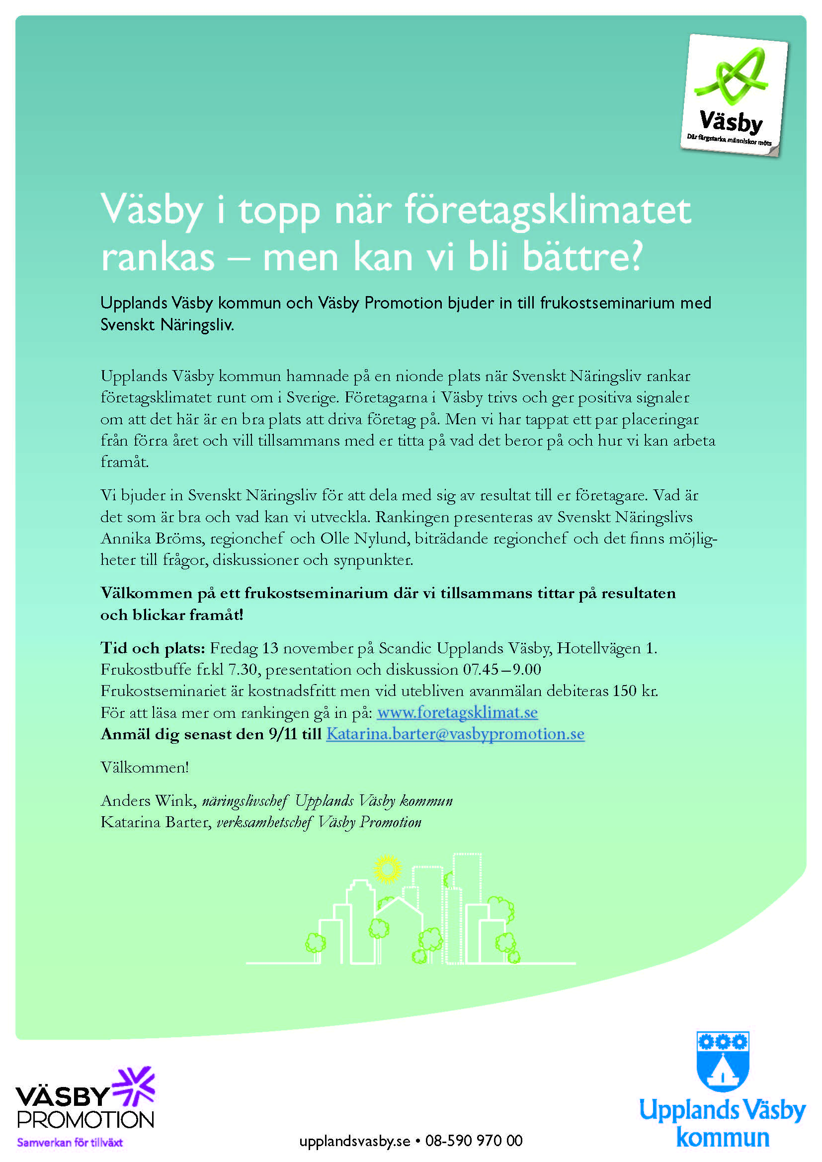 Inbjudan frukostseminarium 151113