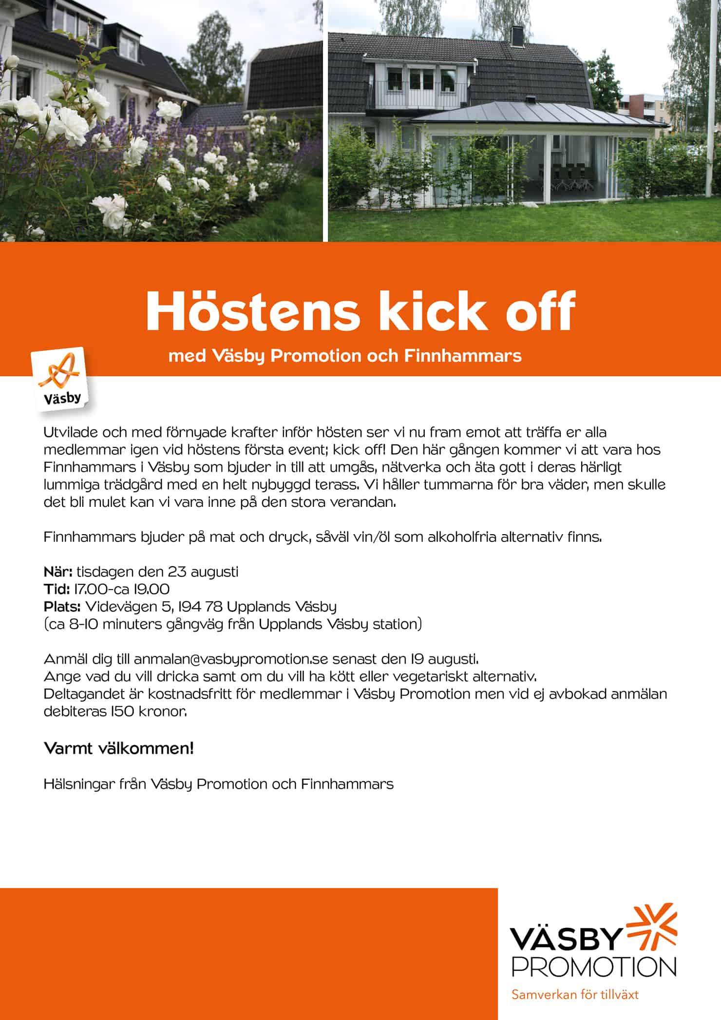 Läs mer om artikeln 2016-08-23 — Kick off med Väsby Promotion