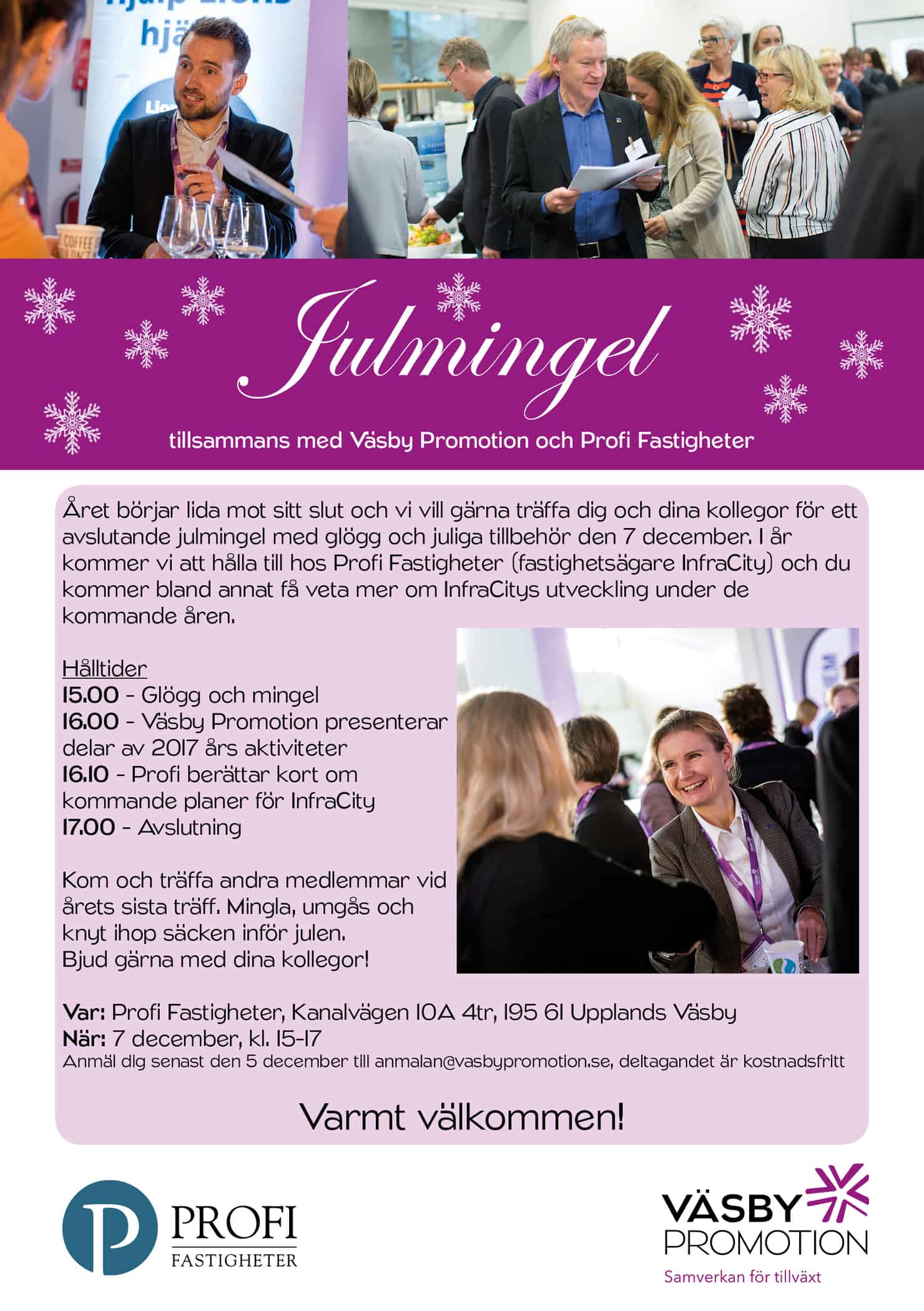 Läs mer om artikeln 2016-12-07 — Julmingel med Väsby Promotion hos Profi