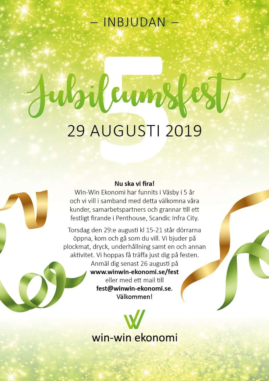 Läs mer om artikeln Save the date – Win Win fyller 5 år
